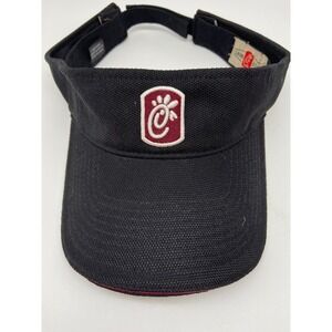 Chick Fil A Visor Hat Strap Back Adjustable Black Work Team Crew Employee